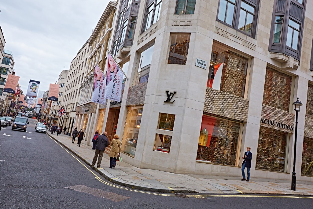 LONDON-Bond Street, Mayfair- a high end shopping area of London